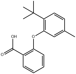 2-[2-(1,1-Dimethylethyl)-5-methylphenoxy]benzoic acid 结构式