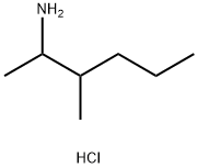 3-甲基己烷-2-胺盐酸盐 结构式