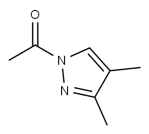 1-乙酰基-3,4-二甲基吡唑 结构式