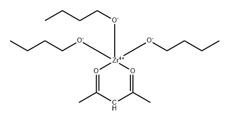 三丁氧基(2,4-戊二酮根合-ΚO,ΚO')-锆 结构式