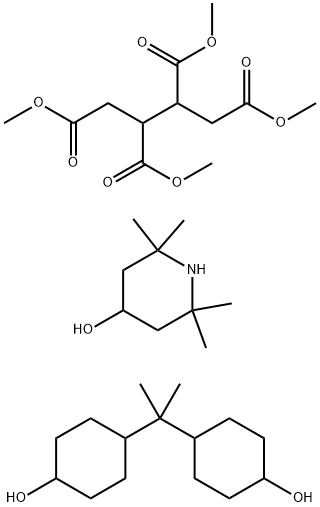 1,2,3,4-Butanetetracarboxylic acid, tetramethyl ester, reaction products with 4,4'-(1-methylethylidene)bis[cyclohexanol] and 2,2,6,6-tetramethyl-4-piperidinol 结构式