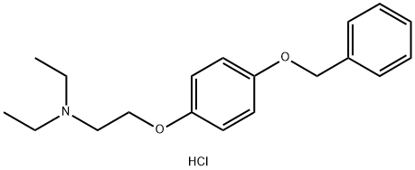 N,N-Diethyl-2-[4-(phenylmethoxy)phenoxy]-ethanamine hydrochloride 结构式