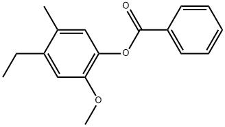 4-ethyl-2-methoxy-5-methylphenyl benzoate 结构式