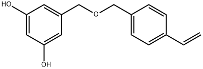 5-[[(4-乙烯基苯基)甲氧基]甲基]苯- 1,3-二酚 结构式