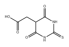 2-(4,6-二氧代-2-硫代六氢嘧啶-5-基)乙酸 结构式