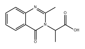 2-(2-甲基-4-氧代-3,4-二氢喹唑啉-3-基)丙酸 结构式