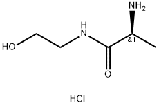 (2S)-2-氨基-N-(2-羟乙基)丙酰胺盐酸盐 结构式