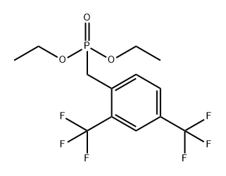 (2,4-二(三氟甲基)苄基)磷酸二乙酯 结构式