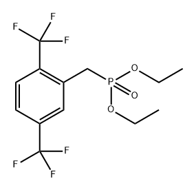 (2,5-二(三氟甲基)苄基)磷酸二乙酯 结构式