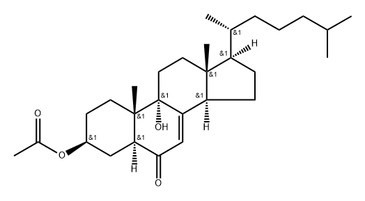 3β-Acetyloxy-9-hydroxy-5α-cholest-7-en-6-one 结构式