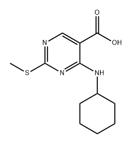 4-(环己基氨基)-2-(甲硫基)嘧啶-5-羧酸 结构式