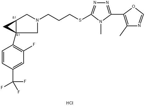 (-)-GSK598809盐酸盐 结构式