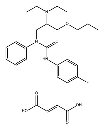 but-2-enedioic acid, 1-(2-diethylamino-3-propoxy-propyl)-3-(4-fluoroph enyl)-1-phenyl-urea 结构式