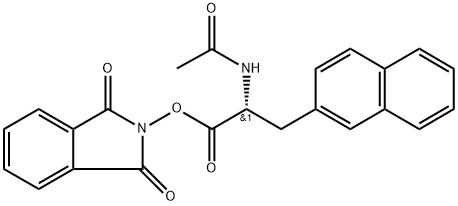 2-Naphthalenepropanoic acid, α-(acetylamino)-, 1,3-dihydro-1,3-dioxo-2H-isoindol-2-yl ester, (αR)- 结构式