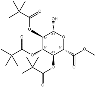 2,3,4-三-O-新戊酰基-Β-D-吡喃葡萄糖醛酸甲酯 结构式