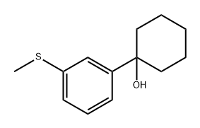 1-(3-(甲基硫基)苯基)环己醇 结构式