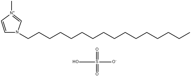 1-十六烷基-3-甲基咪唑硫酸氢盐 结构式