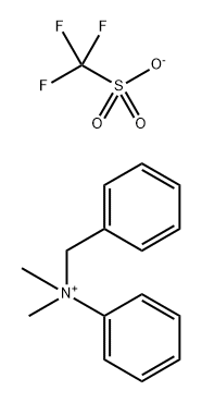 N-苄基-N,N-二甲基苯基三氟甲磺酸铵 结构式