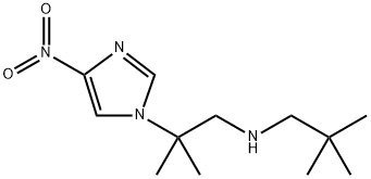 2,2-二甲基-N-(2-甲基-2-(4-硝基-1H-咪唑-1-基)丙基)丙-1-胺 结构式