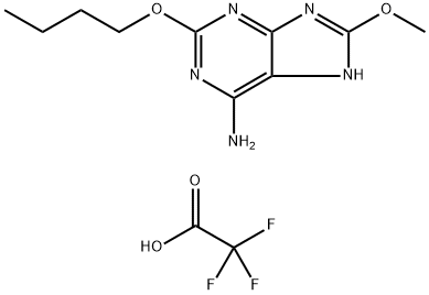 2-丁氧基-8-甲氧基-9H-嘌呤-6-氨基 2,2,2-三氟乙酸盐 结构式