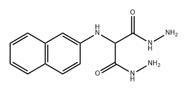 2-(2-萘基氨基)丙二酸二酰肼 结构式