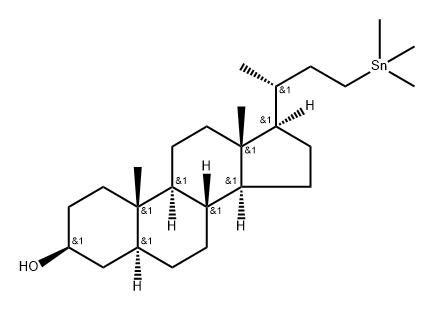 23-(trimethylstannyl)-24-norcholan-3-ol 结构式