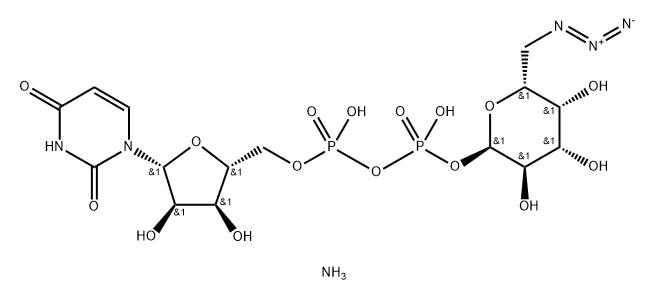 UDP-6-叠氮-6-脱氧-D-半乳糖二钠盐 结构式