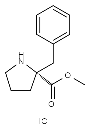 (R)-Α-BENZYL-PROLINE METHYL ESTER HYDROCHLORIDE 结构式