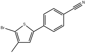 4-(5-Bromo-4-methyl-2-thienyl)benzonitrile 结构式