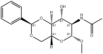 β-D-Glucopyranoside, methyl 2-(acetylamino)-2-deoxy-4,6-O-[(R)-phenylmethylene]- 结构式