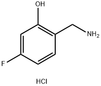 2-(氨基甲基)-5-氟苯酚盐酸盐 结构式