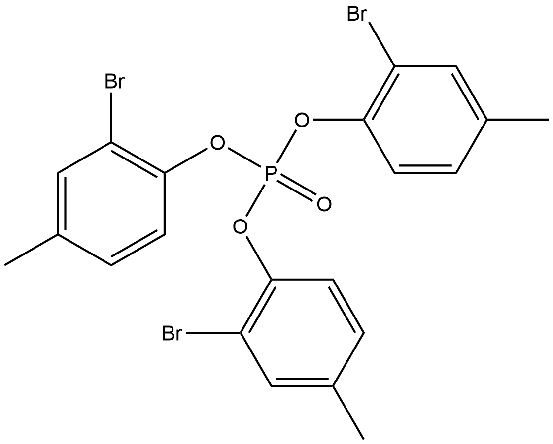 磷酸三(2-溴-4-甲基苯基)酯 结构式