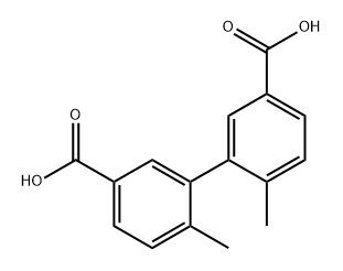 6,6'-二甲基-3,3'-联苯二甲酸 结构式