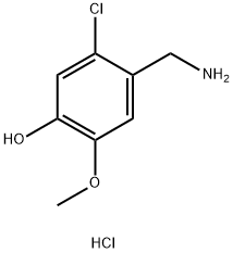 4-(aminomethyl)-5-chloro-2-methoxyphenol hydrochloride 结构式