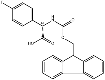 N-FMOC-S-4-氟苯甘氨酸 结构式