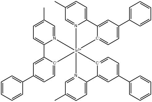 三[3-(5-甲基-2-吡啶基-KN)[1,1'-联苯基]-4-基-KC]合铱(III) 结构式