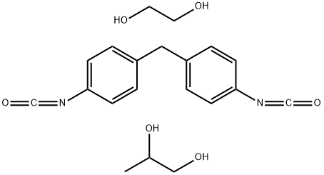 1,2-Propanediol, polymer with 1,2-ethanediol and 1,1-methylenebis4-isocyanatobenzene 结构式