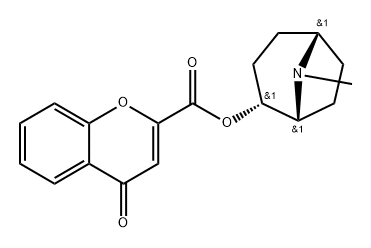 [1R,5S,(+)]-Tropane-2α-yl=4-oxo-4H-1-benzopyran-2-carboxylate 结构式