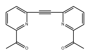 1,1'-(6,6'-(乙炔-1,2-二基)双(吡啶-6,2-二基))二乙酮 结构式