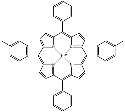 [5,15-Bis(4-methylphenyl)-10,20-diphenyl-21H,23H-porphinato(2-)-κN21,κN22,κN23,κN24]-, (SP-4-1)nickel 结构式