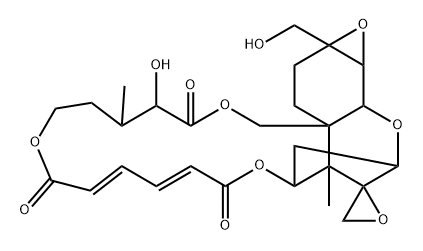 (9S,10S)-9β,10β-Epoxy-9,10-dihydro-16-hydroxyverrucarin A 结构式