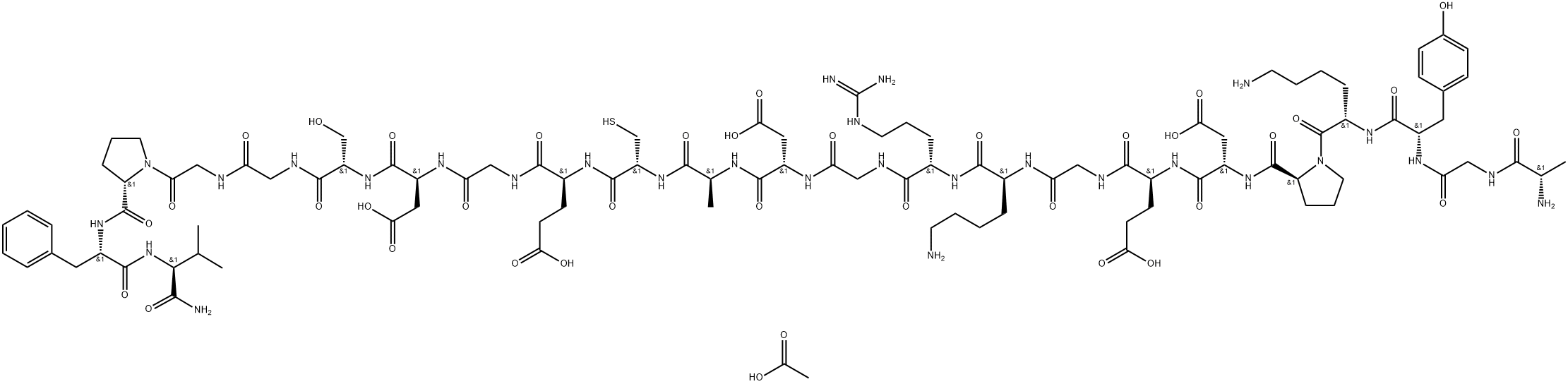 Rusalatide Acetate 结构式