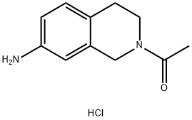 Ethanone, 1-(7-amino-3,4-dihydro-2(1H)-isoquinolinyl)-, hydrochloride (1:1) 结构式