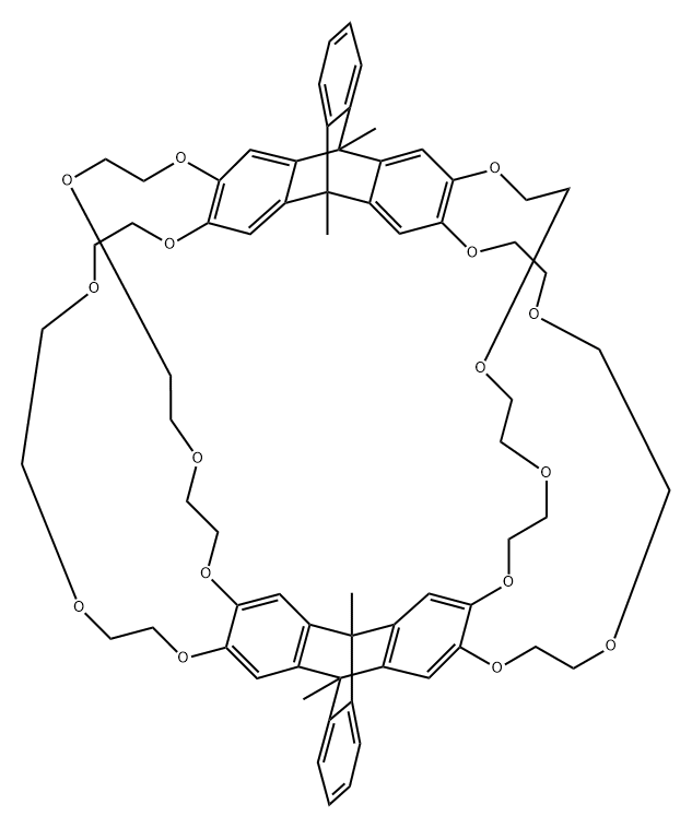 三蝶烯衍生物大三环二苯并-[24]-冠-8主体分子 结构式