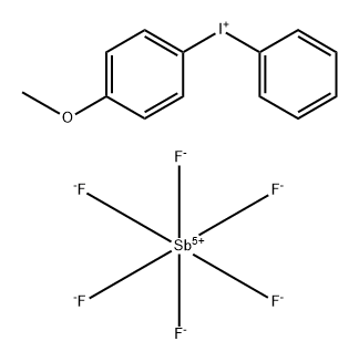 Iodonium, (4-methoxyphenyl)phenyl-, (OC-6-11)-hexafluoroantimonate(1-) 结构式