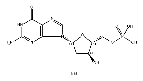 deoxyribose guarylic acid sodium(dGMP-Na) 结构式