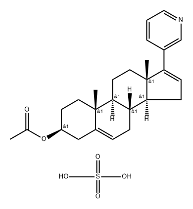 Androsta-5,16-dien-3-ol, 17-(3-pyridinyl)-, 3-acetate, (3β)-, sulfate (1:1) 结构式