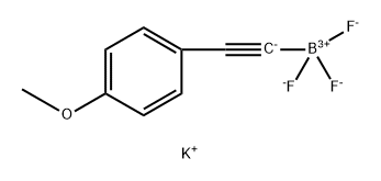 三氟((4-甲氧基苯基)乙炔基)硼酸钾 结构式