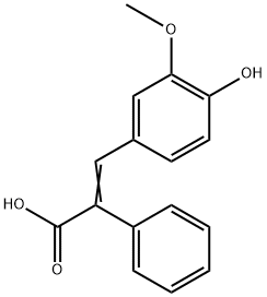 Benzeneacetic acid, α-[(4-hydroxy-3-methoxyphenyl)methylene]- 结构式