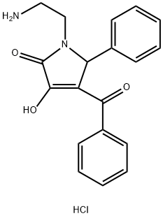 1-(2-氨基乙基)-4-(羟基(苯基)亚甲基)-5-苯基吡咯烷-2,3-二酮盐酸盐 结构式